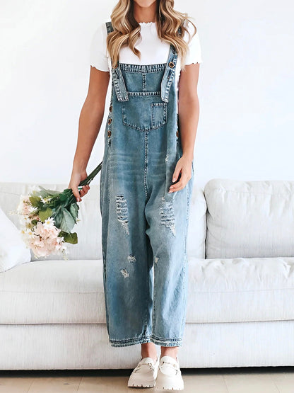 Lacky | Losvallende Denim Overall