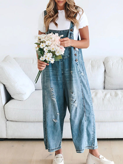 Lacky | Losvallende Denim Overall