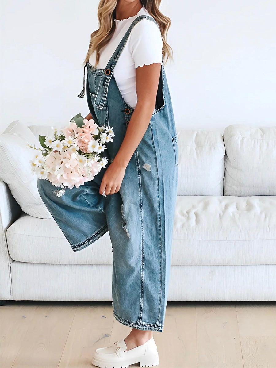 Lacky | Losvallende Denim Overall