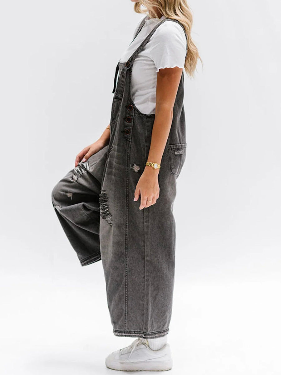 Lacky | Losvallende Denim Overall