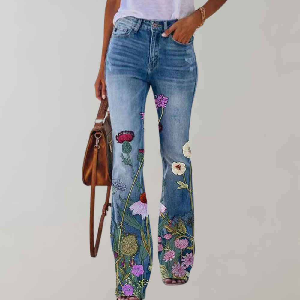 Frida | Elegante Wijde Broek met Bloemenprint