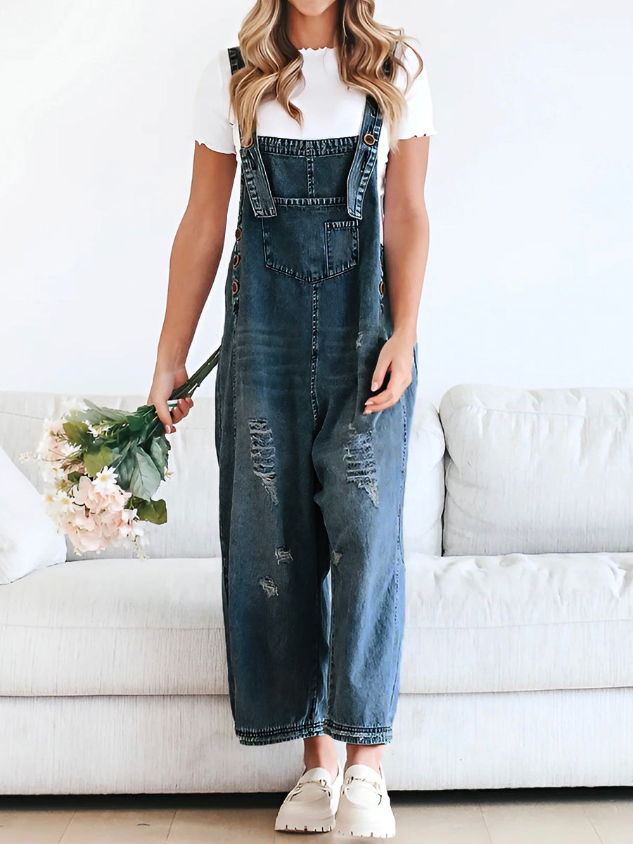 Lacky | Losvallende Denim Overall