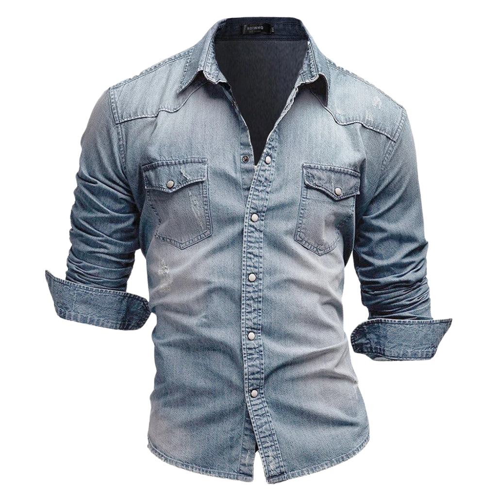 Silva | Retro Denim Blouse